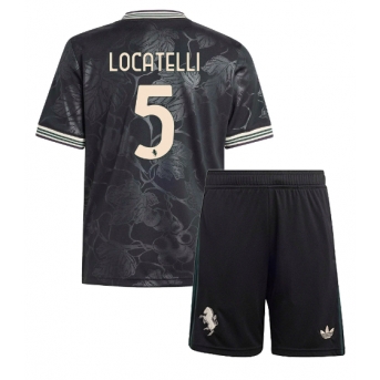 Billige Fotballdrakt Juventus Manuel Locatelli #5 Replika Tredjedraktsett Barn 2025-26 Kortermet (med bukser)
